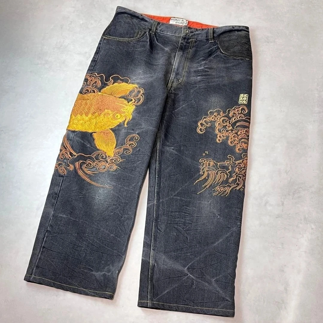 Indigo Dye Kit - Harajuku giapponese retrò cimosa jeans uomo