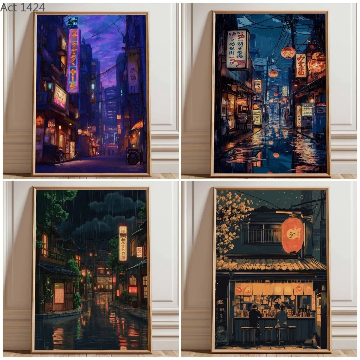 Japanese Tokyo Lifestyle - Stampa Poster Strada di Tokyo al
