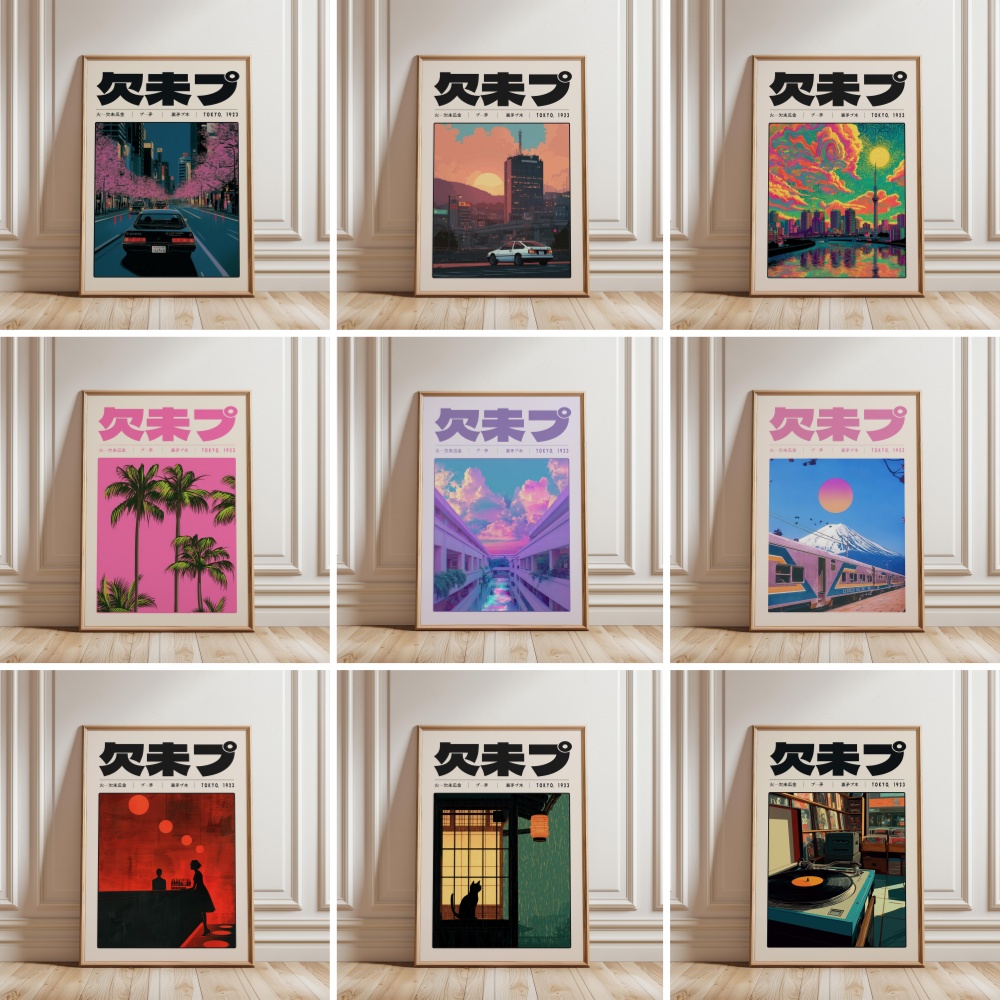 Japanese Tokyo Lifestyle - Poster Stile Giapponese Y2K Indie Culture,